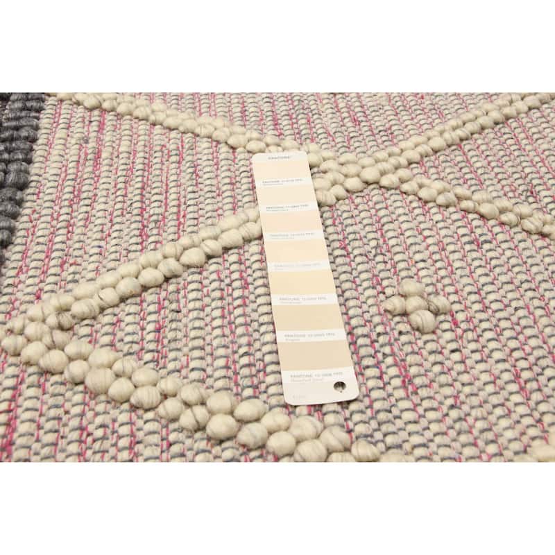 ECARPETGALLERY Braid weave Sienna Cream Wool Rug - 6'1 x 9'4