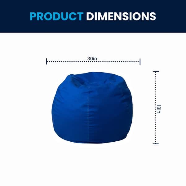 dimension image slide 9 of 22, Small Refillable Bean Bag Chair for Kids and Teens