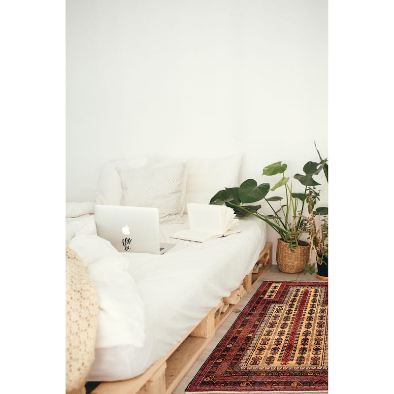 ECARPETGALLERY Hand-knotted Teimani Brown Wool Rug - 2'10 x 4'10