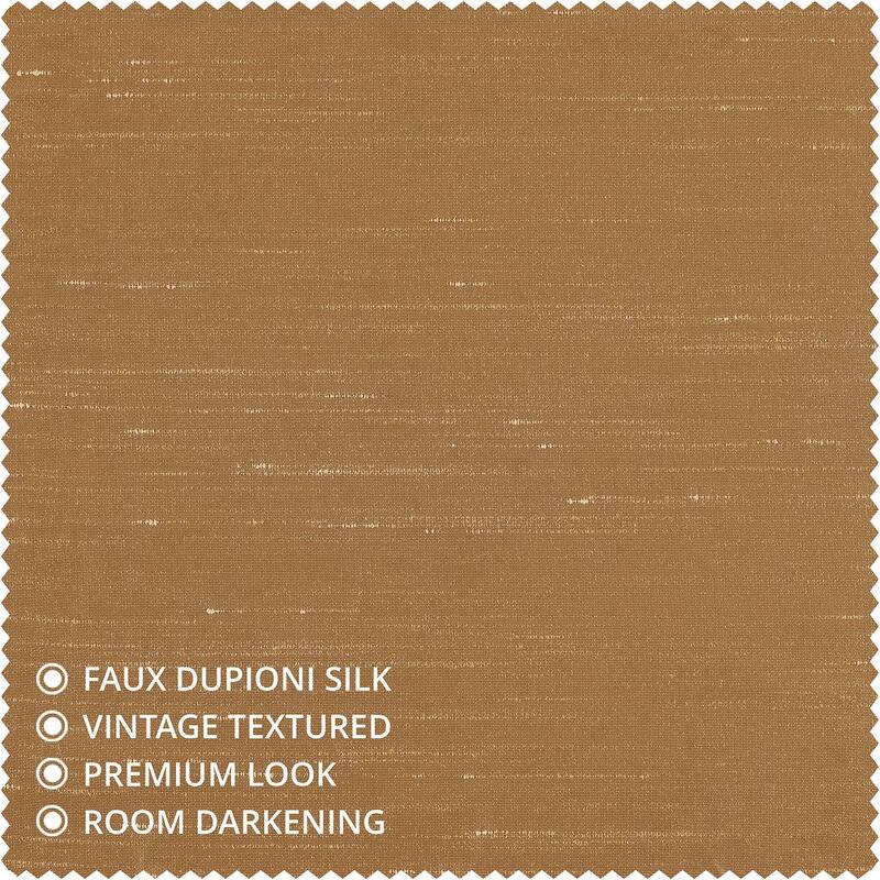 Exclusive Fabrics Textured Dupioni Faux Silk Blackout Grommet Curtain Panel