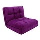 preview thumbnail 47 of 58, Loungie Microsuede 5-position Convertible Flip Chair/ Sleeper Purple