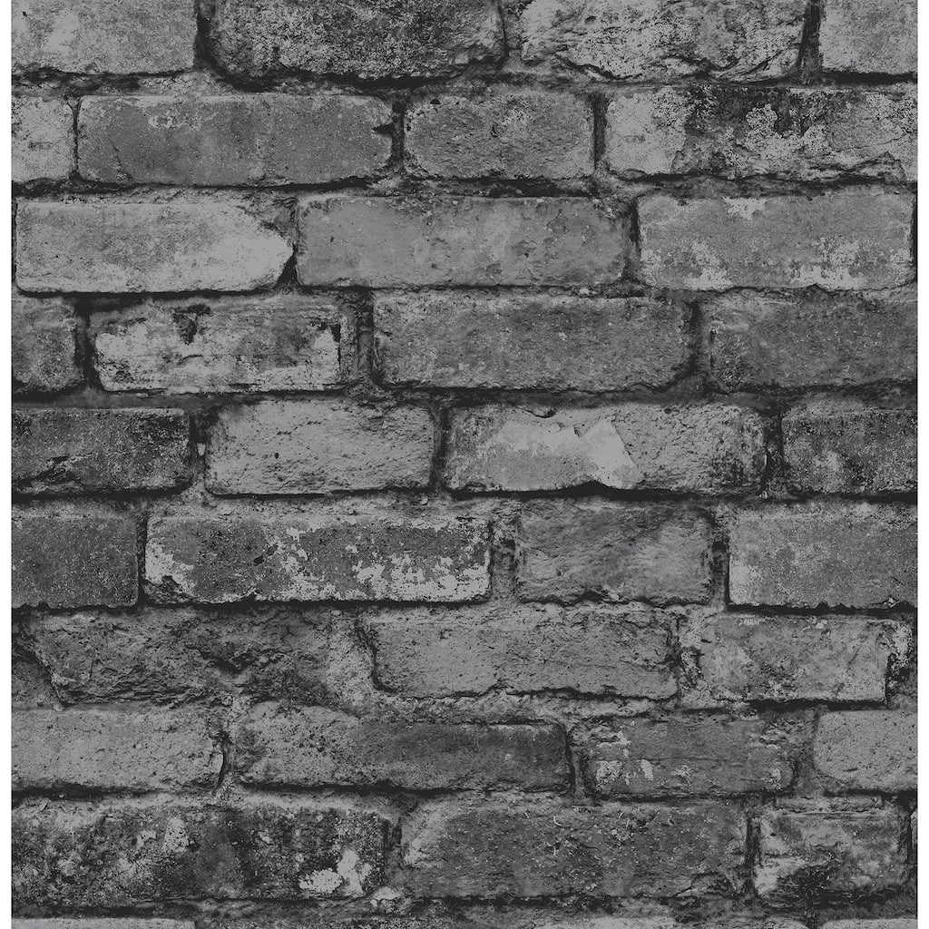 Fine Decor Davis Charcoal Rustic Brick Wallpaper
