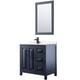 Option Dark Blue, Black Trim,Carrara Cultured Marble Top
