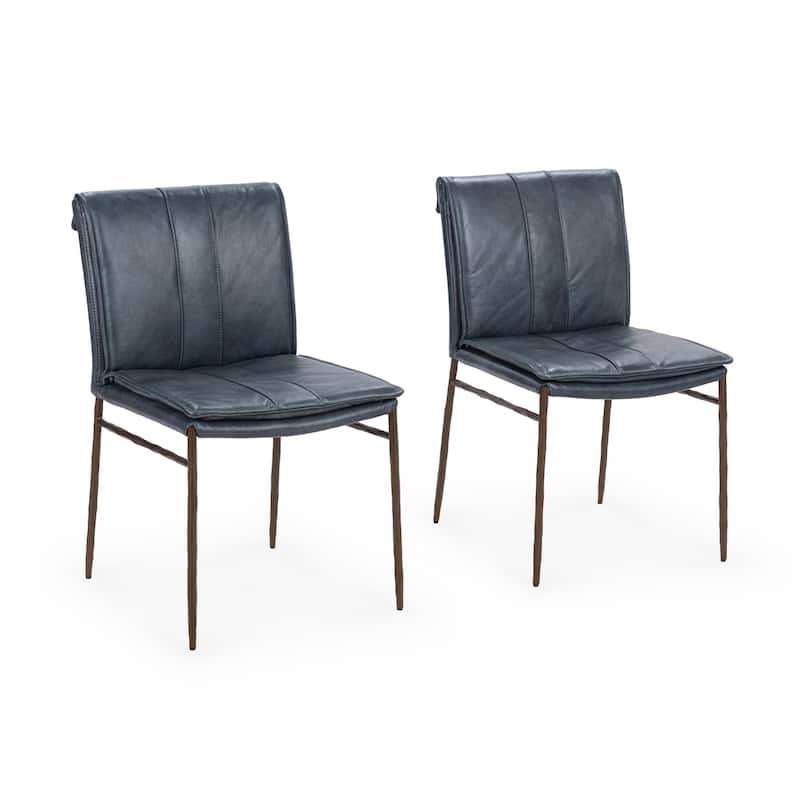 Classic Home Tuscan Genuine Leather Dining Chair (Set of 2)