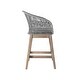 preview thumbnail 44 of 69, Tutti Frutti Solid Eucalyptus Wood and Rope Outdoor Patio Counter or Bar Height Barstool