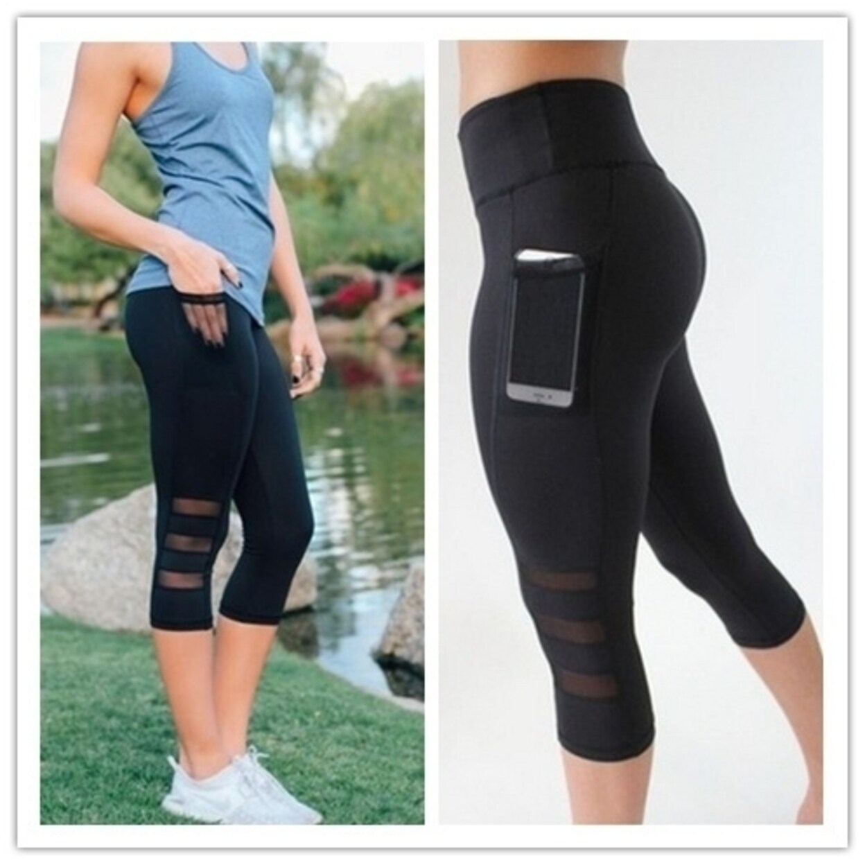 Shop Women Sportwear Side Phone Pocket Yoga Pants Fitness Sports