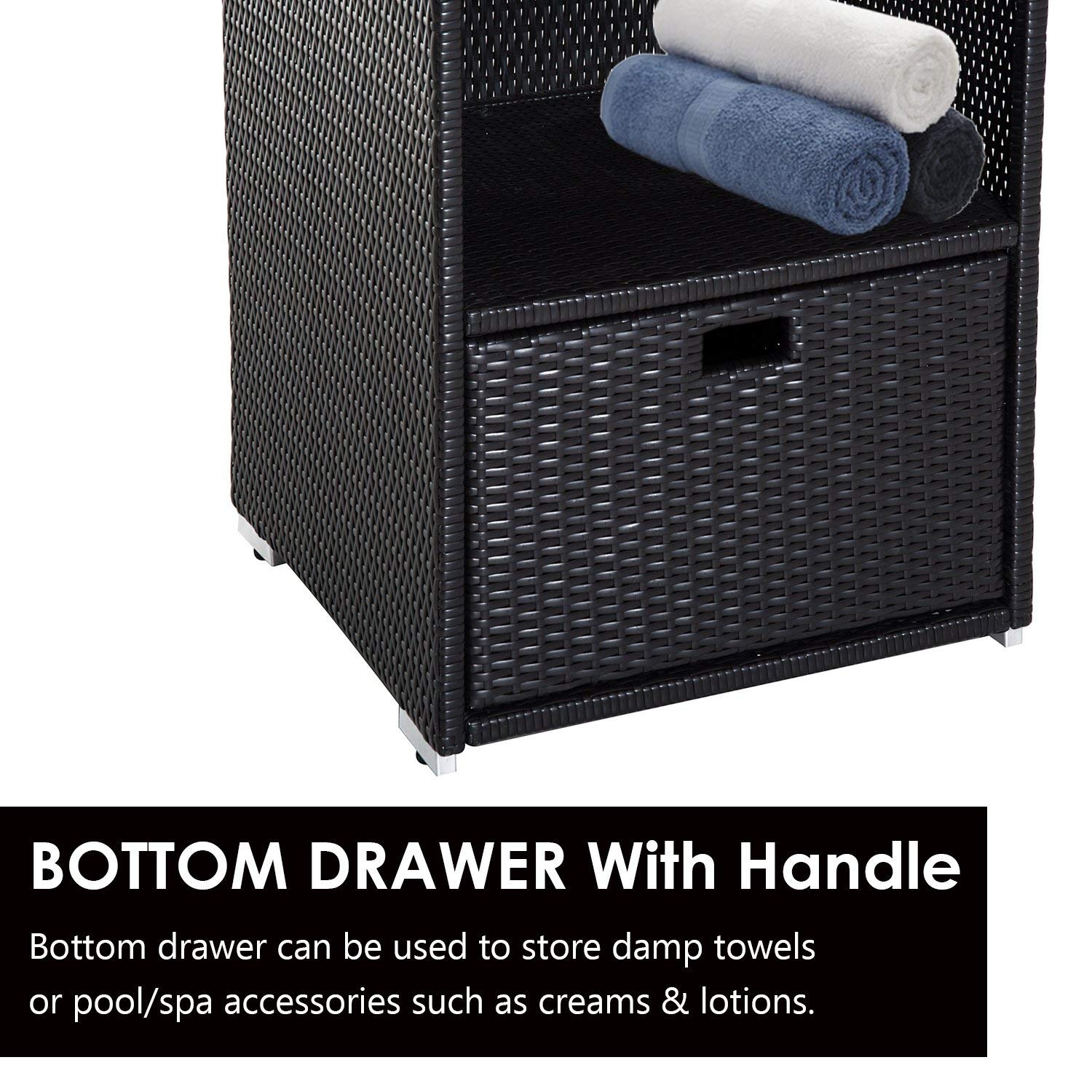 Wicker best sale towel storage