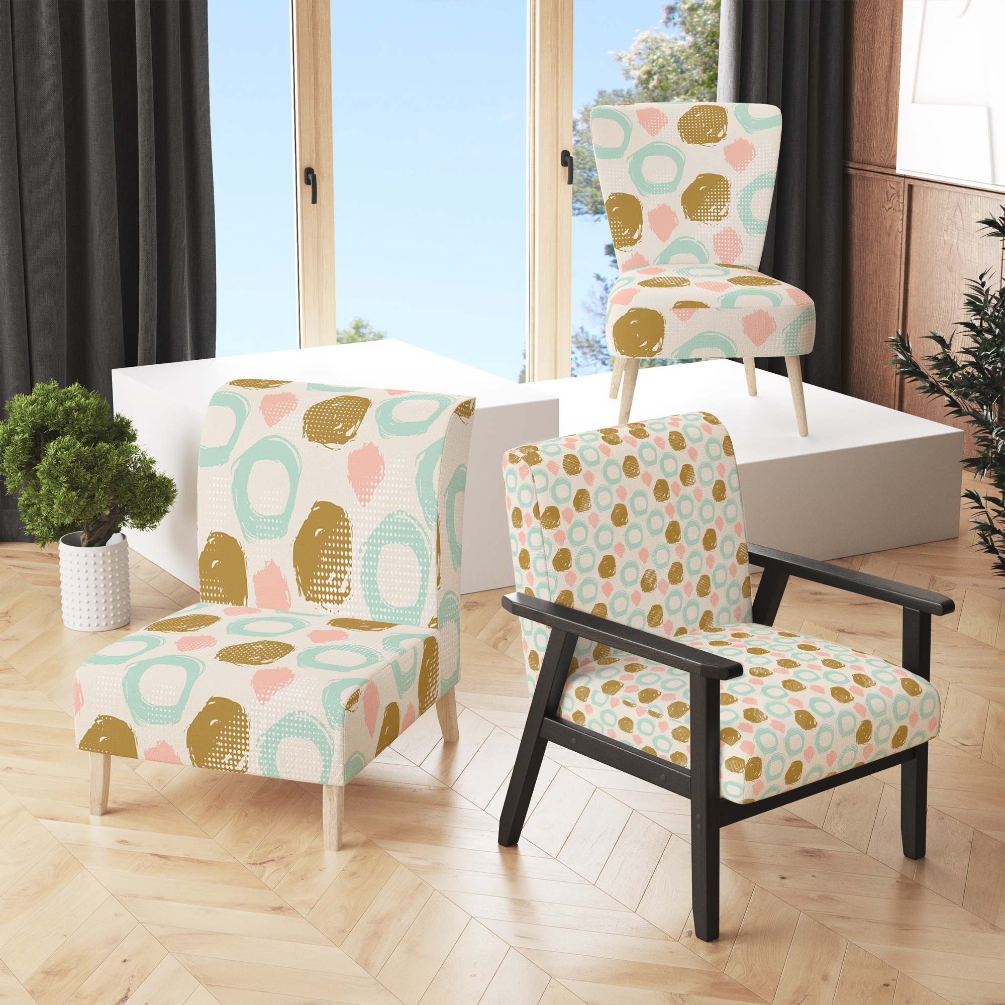 Patterned shop bedroom chair