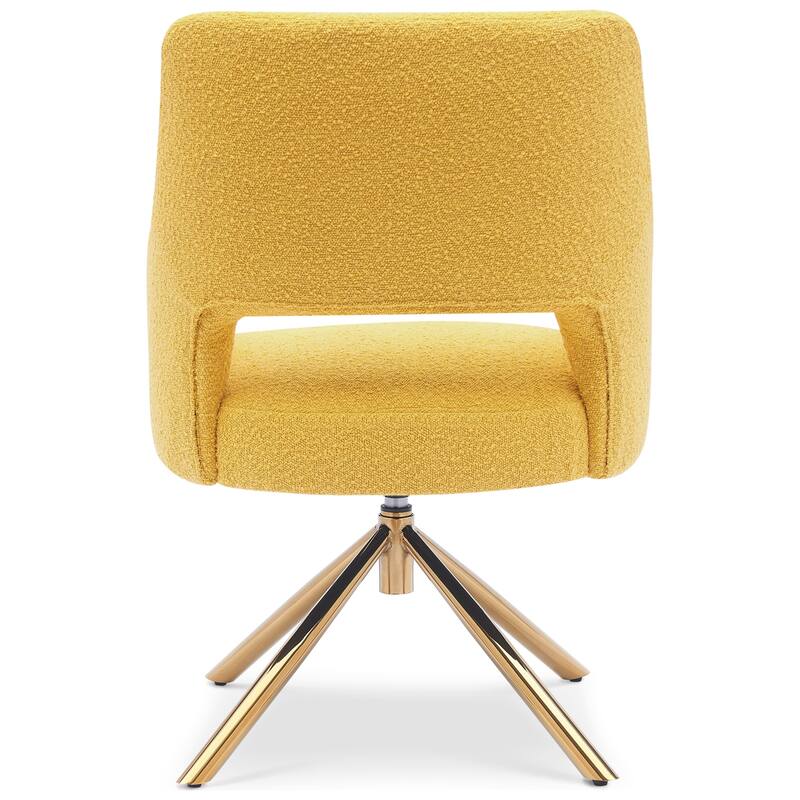 Boucle Polyester Upholstered Swivel Accent Chair - Stain Resistant (Set of 4)