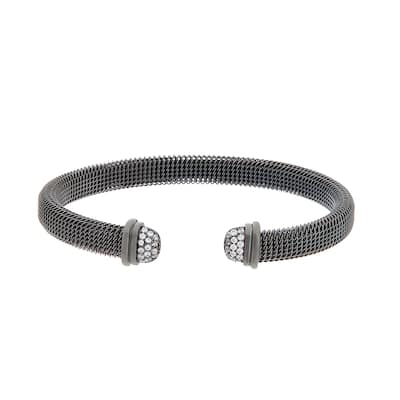 Juvell Gold Plated Cubic Zirconia Cuff Bracelet