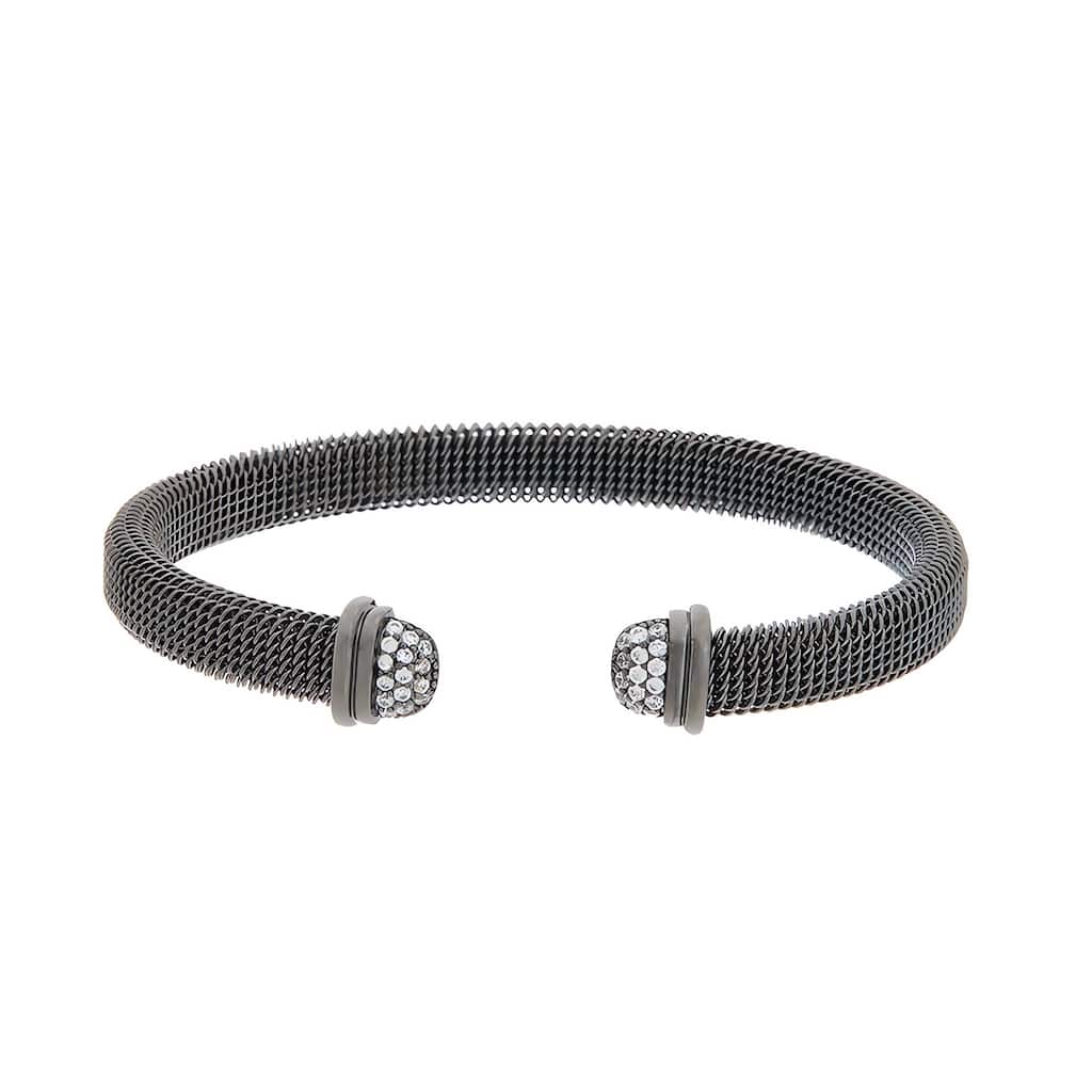 Juvell Gold Plated Cubic Zirconia Cuff Bracelet