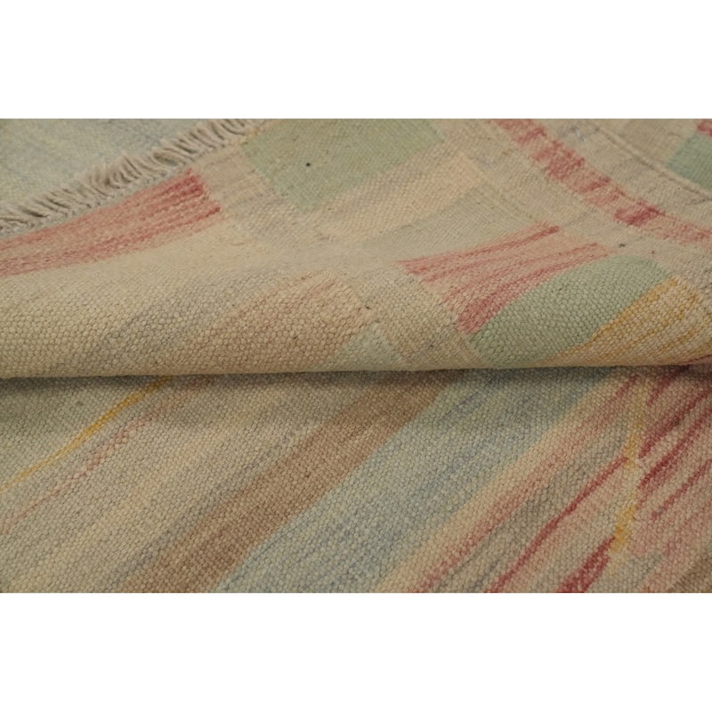 Hand Woven Southwestern Wool Brown Geometric Area Rug - 5' 11'' X 4' 2''