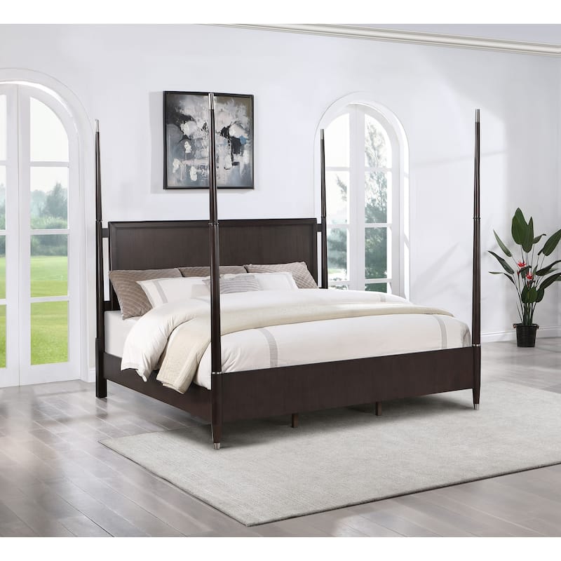 Niguel Brown Poster Bed - Queen