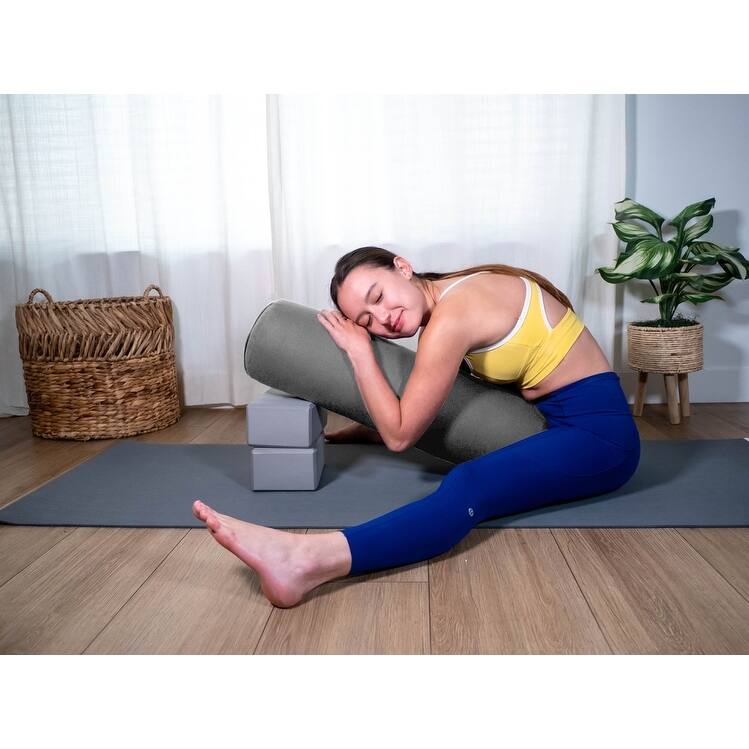 Sol Living Cylindrical Yoga Bolster Meditation Cushion - Cotton - 26" x 8" x 8"