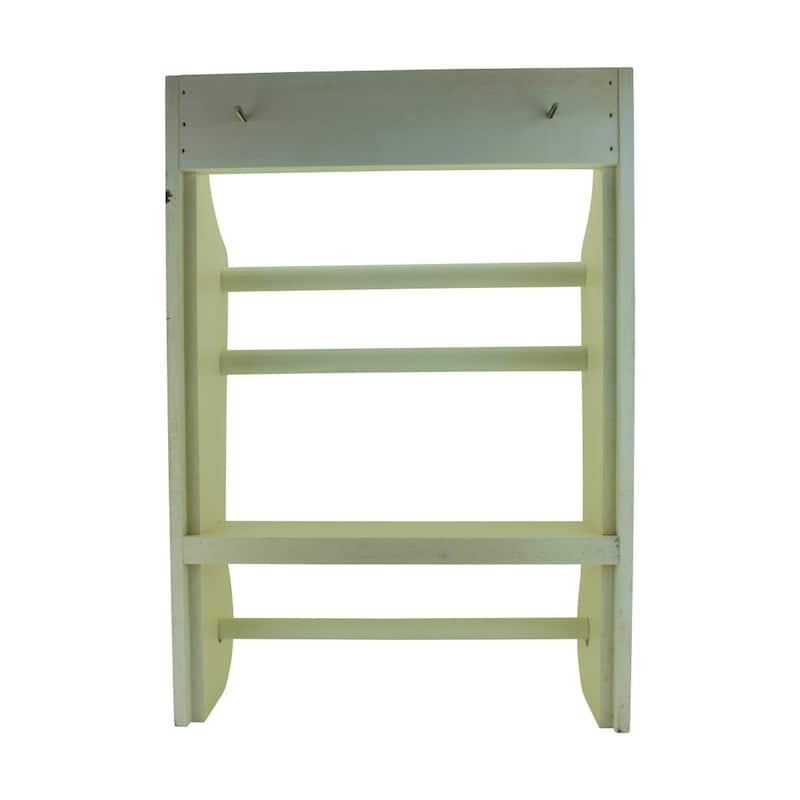 Solid Wood Tissue Holder & Magzine Rack 17.5H Made In USA Renovators Supply - White