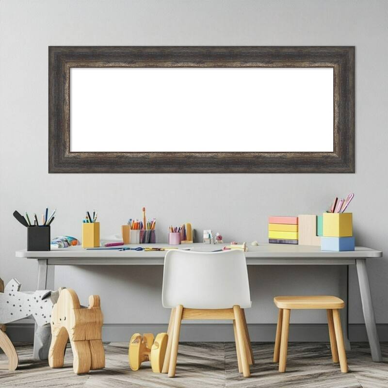 Amanti Art Bark Rustic Char Framed Dry Erase Magnetic Board