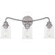 preview thumbnail 1 of 6, Quoizel Rover Polished Antique Nickel 3-light Bath Light