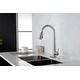 preview thumbnail 2 of 22, High Arc Single Handle Kitchen and Bathroom Sink Faucet with Deck Plate Brushed Nickel