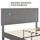 preview thumbnail 5 of 10, VECELO Upholstered Bed Frames with Height Adjustable Headboard