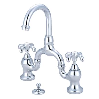 Kingston Brass KS799.TX French Country 1.2 GPM Bridge Bathroom Faucet