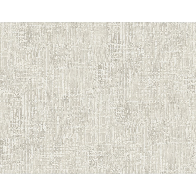 Seabrook Designs Corsica Weave Faux Unpasted Wallpaper - 27 in. W x 27 ft. L - Metallic Champagne and Aloe Green