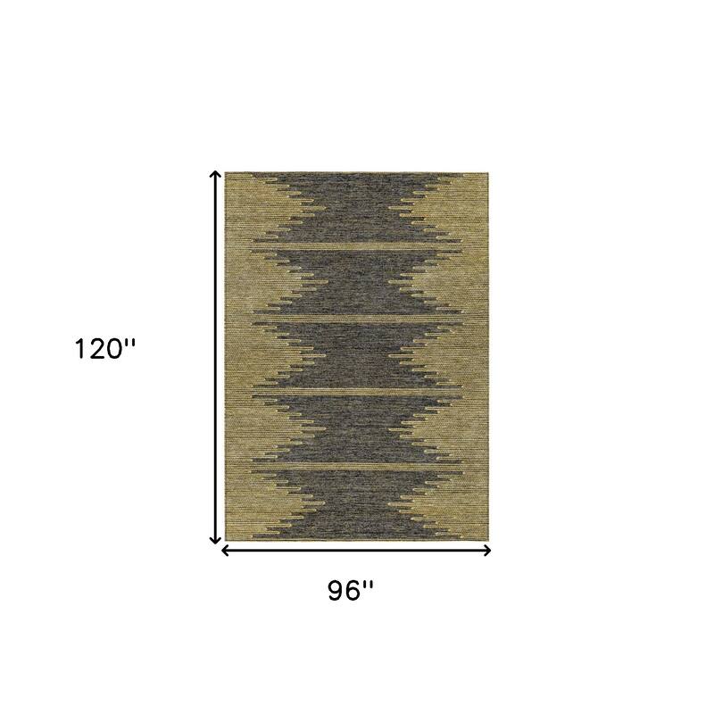 HomeRoots Abstract Transitional Rectangle Outdoor Rug