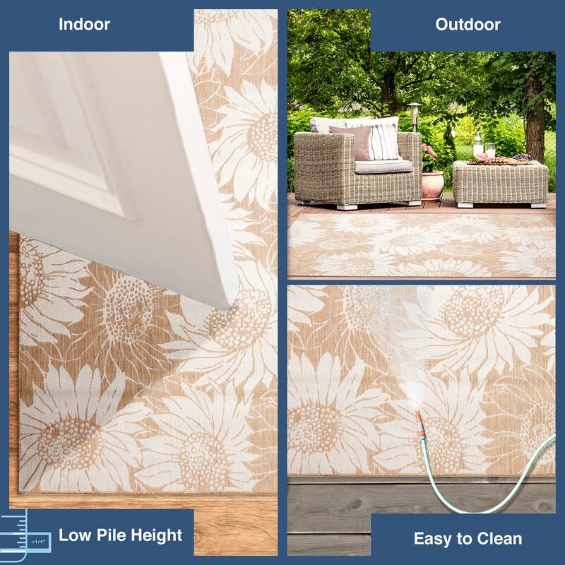 Liora Manne Carmel Sunflower Field Indoor/Outdoor Rug