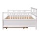 preview thumbnail 9 of 31, Multifunctional Design Wood Daybed Bed with Backrest and Twin Size Trundle, Full Size