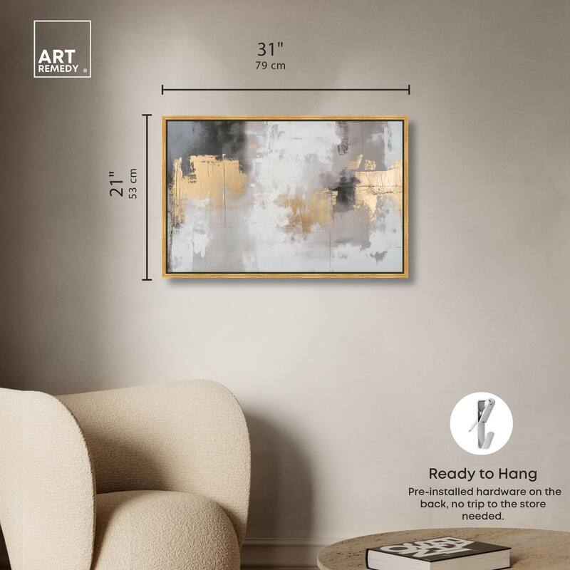 Gilded Gray I Canvas by Art Remedy
