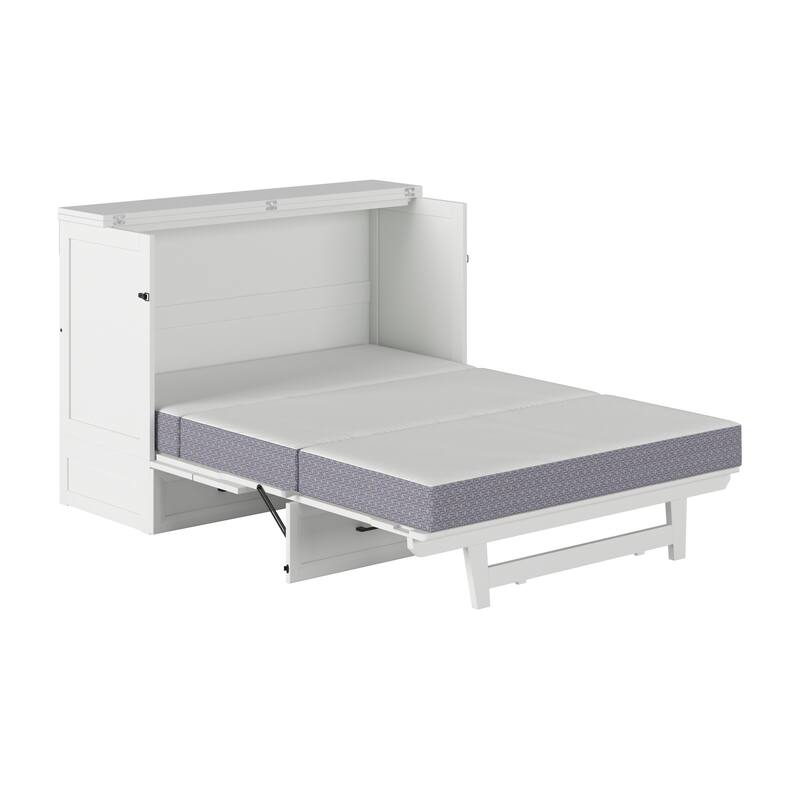 Tucson Murphy Bed Chest with 6" Mattress, Drawer & Built-in Charger
