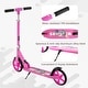 preview thumbnail 10 of 18, Gymax Folding Kick Scooter w/ 3 Adjustable Heights 8 Inches Big Wheels