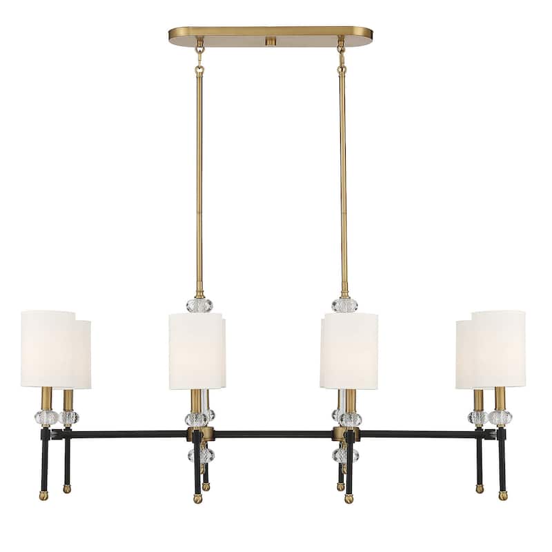 Savoy House 1-1889-8 Tivoli 8 Light 42" Wide Crystal Linear Chandelier