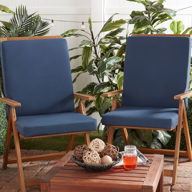 Greendale Home Fashions Outdoor High Back Chair Pad