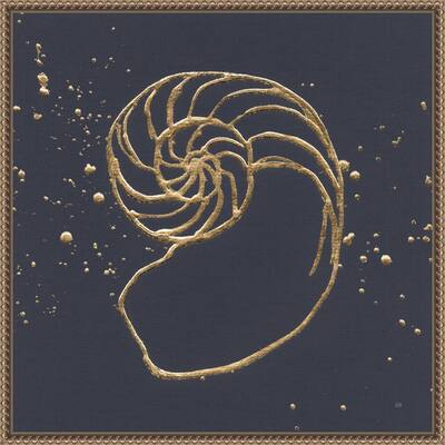 Gold Nautilus II by Chris Paschke Framed Canvas Wall Art Print