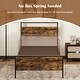 preview thumbnail 7 of 6, Sturdy Twin Metal Platform Bed Frame with Wooden Headboard