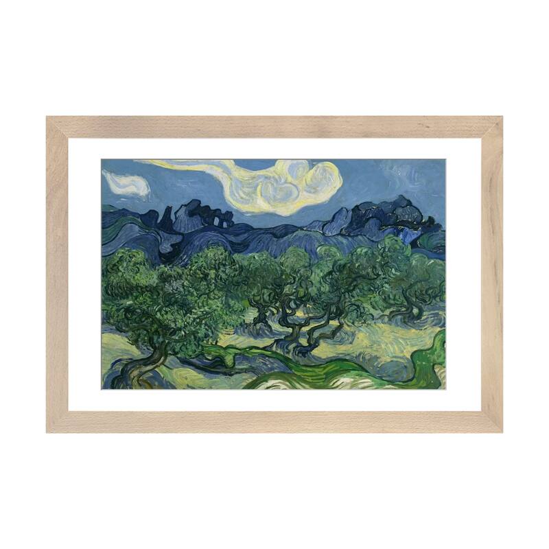 iCanvas "Olive Trees with the Alpilles in the Background" by Vincent van Gogh - Natural - 24x32x1