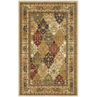 Southwestern Area Rug 8x12, Traditional Polypropylene Floor Rug, Durable Home Accent for Living Room, Bedroom - 144 x 107