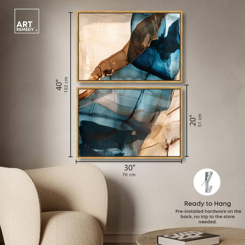 Glitch Aesthetic I Canvas Set of 2 by Art Remedy