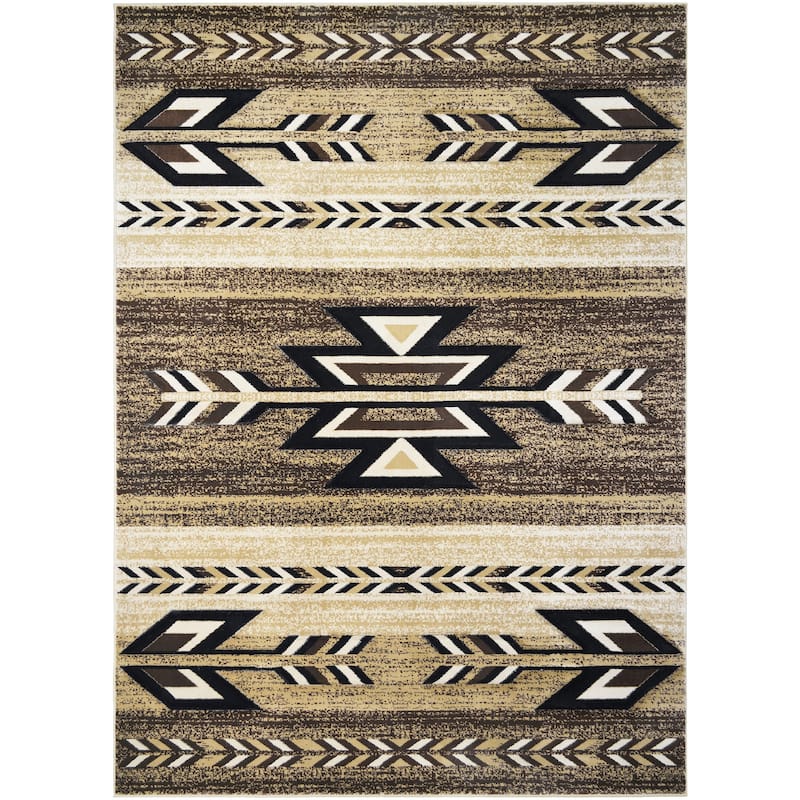Granite Falls Tobaccoville Antique Southwestern Area Rug - 7'10"x9'10"