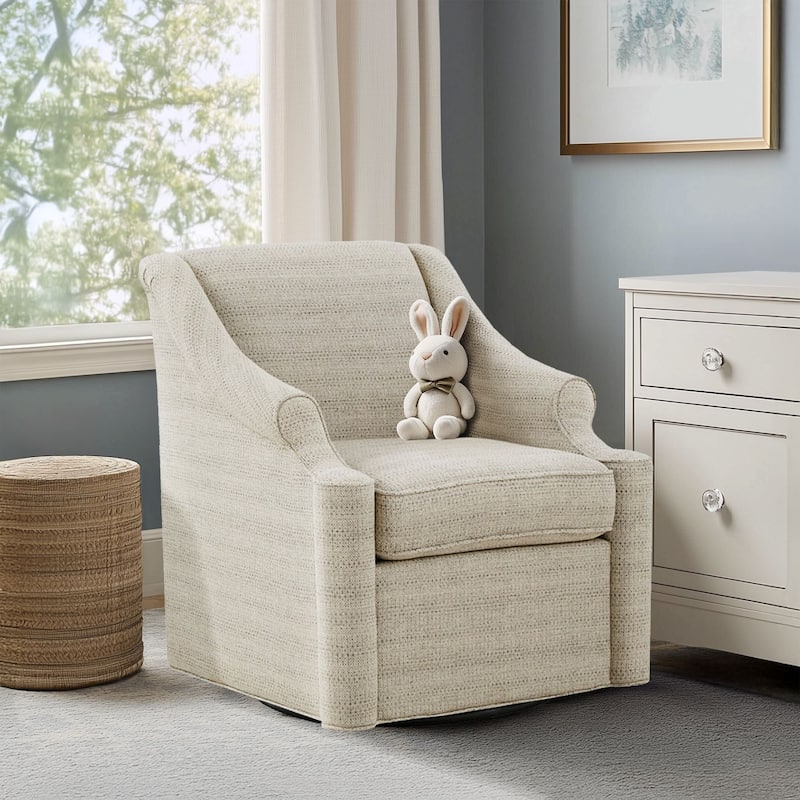 Madison Park Benton Tan 360 degree Swivel Glider Chair - Tan