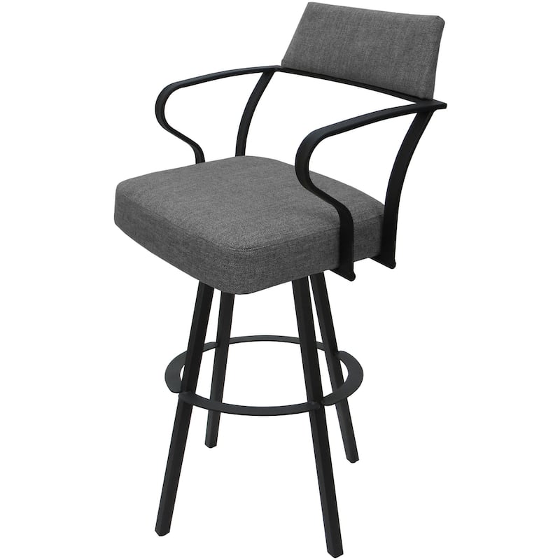 Swivel Counter Bar or Extra Tall Metal Bar Stool Carolina Warren Base - Mojave Gray - Gray - Bar Height