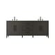 preview thumbnail 1 of 9, Elegant Lighting VF29384D Millie 84" Free Standing Double Basin Vanity Mocha Brown