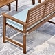 preview thumbnail 4 of 2, Slatted Eucalyptus Garden Bench(no cushion included)