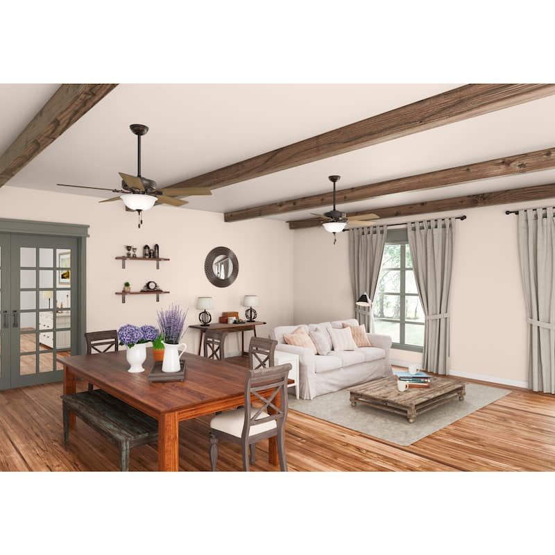 Hunter 52" Pro's Best Traditional Ceiling Fan with LED Light Kit and Pull Chain - DC Motor - ENERGY STAR!