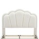 preview thumbnail 25 of 48, Twin/Full Size Upholstered Bed Frame with Flower Shaped Headboard, Elegant Platform Bed with Wooden Slats Support & LED Light