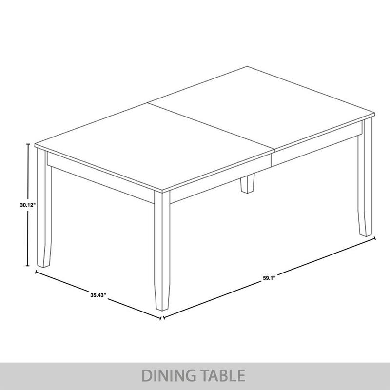 CraftPorch Mid-Century Modern 5-piece Wooden Dining Set