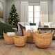 preview thumbnail 22 of 81, Handmade Dried Plant Wicker Contemporary Storage Basket