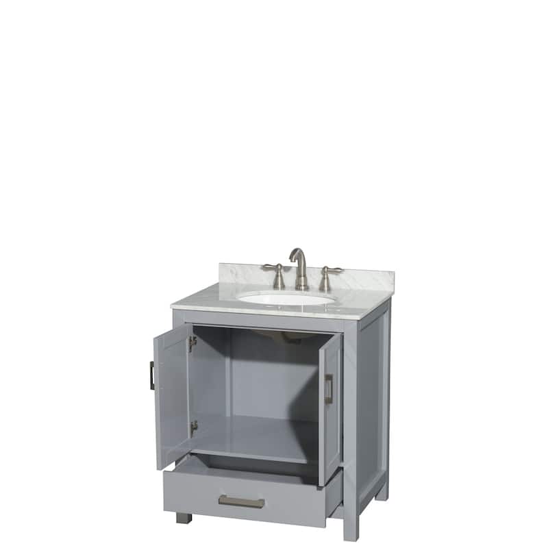 Wyndham Collection Sheffield Single Vanity Set