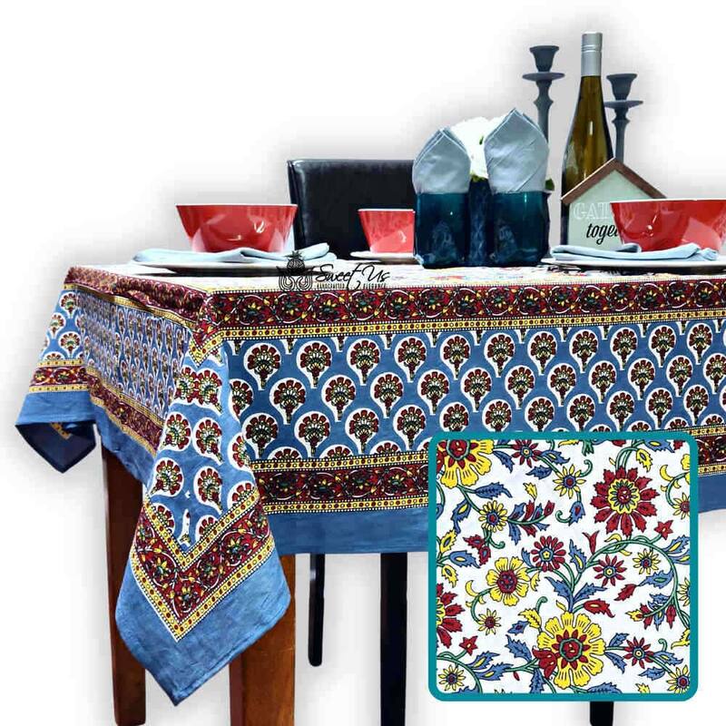 Cotton Floral Tablecloth for Rectangle Tables