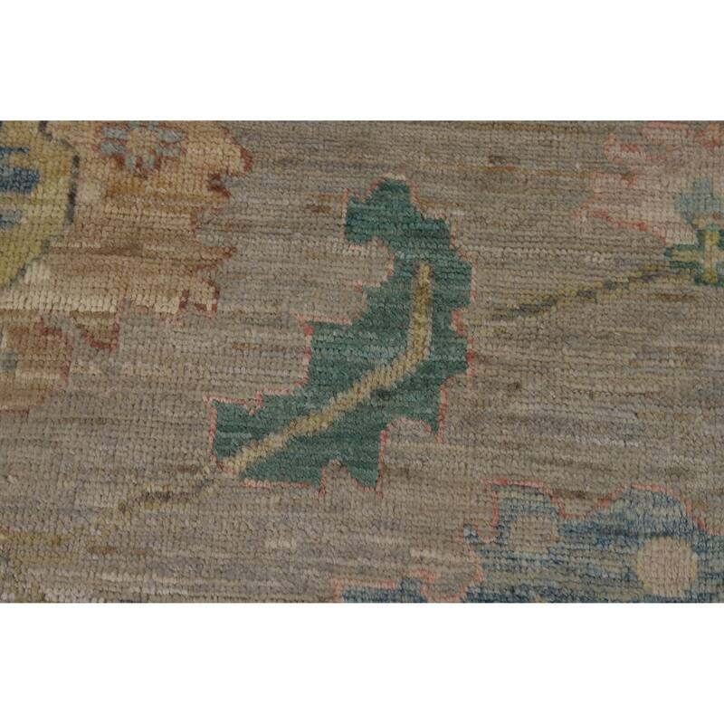 Vegetable Dye Oushak Turkish Area Rug Handmade Living Room Wool Carpet - 7'11"x 10'0"